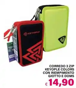 Il Gigante CORREDO 3 ZIP KEYOPLE COLORS offerta
