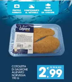 SeBón Supermercati Cotoletta di salmone Lepore offerta