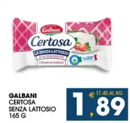SeBón Supermercati Galbani Certosa senza lattosio offerta