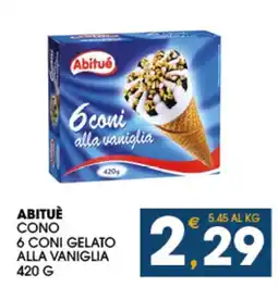 SeBón Supermercati Abituè cono gelato alla vaniglia offerta