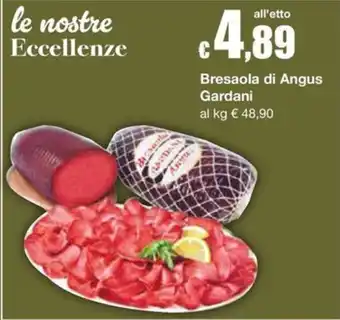 Sì con te Supermercati Bresaola di Angus Gardani offerta
