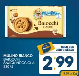 SeBón Supermercati MULINO BIANCO BAIOCCHI SNACK NOCCIOLA offerta