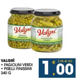 SeBón Supermercati Valgrì Fagiolini Verdi offerta
