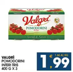 SeBón Supermercati Valgrì Pomodorini Interi Tris offerta
