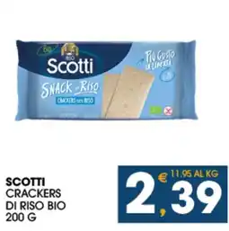 SeBón Supermercati SCOTTI CRACKERS DI RISO BIO offerta