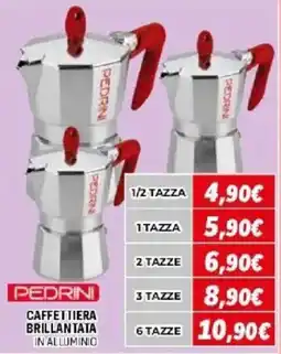 Orizzonte Caffettiera brillantata in alluminio Pedrini offerta