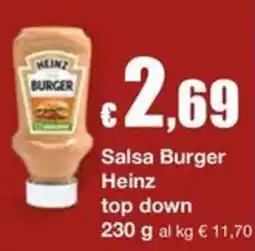 Sì con te Supermercati Salsa Burger Heinz top down offerta
