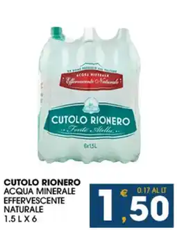 SeBón Supermercati CUTULO RIONERO ACQUA MINERALE EFFERVESCENTE NATURALE offerta