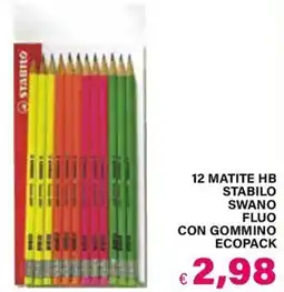 Il Gigante MATITE HB STABILO SWANO FLUO offerta