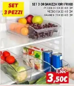 Orizzonte SET 3 ORGANIZZATORI FRIGO offerta