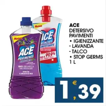 SeBón Supermercati ACE DETERGENTE PAVIMENTI offerta