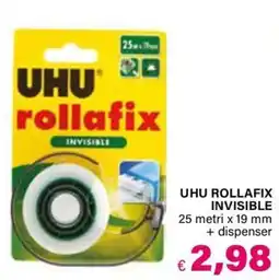 Il Gigante UHU rollafix INVISIBLE offerta