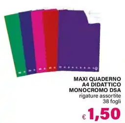 Il Gigante MAXI QUADERNO A4 DIDATTICO MONOCROMO DSA offerta