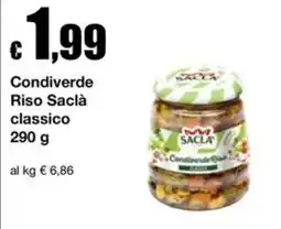 Sì con te Supermercati Condiverde Riso Saclà classico offerta