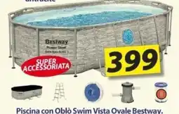 Hobby e Legno Piscina con Oblò Swim Vista Ovale Bestway offerta