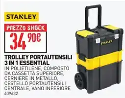 Ottimax STANLEY TROLLEY PORTAUTENSILI 3 IN 1 ESSENTIAL offerta