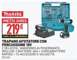 Ottimax Makita TRAPANO AVVITATORE CON PERCUSSIONE 18V offerta