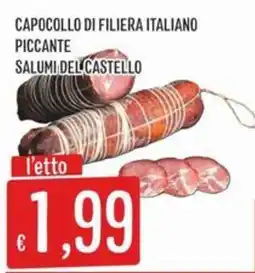 IperSisa Capocollo di filiera italiano piccante Salumi del Castello offerta