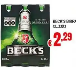 Risparmio Supermercati BECK'S BIRRA offerta