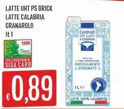 IperSisa Latte UHT PS Brick Latte Calabria Granarolo offerta