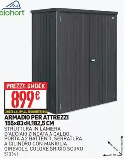 Ottimax biohort ARMADIO PER ATTREZZI offerta