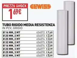 Ottimax Tubo rigido media resistenza in PCV, grigio GEWISS offerta