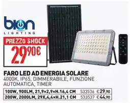 Ottimax bion LIGHTING FARO LED AD ENERGIA SOLARE offerta