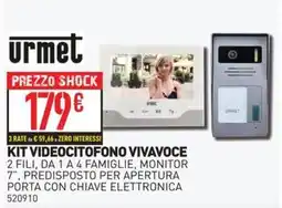 Ottimax urmet KIT VIDEOCITOFONO VIVAVOCE offerta