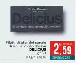 Altasfera Filetti di alici del canale di sicilia in olio d'oliva DELICIOUS offerta