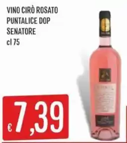 IperSisa Vino Cirò Rosato Puntalice DOP Senatore offerta
