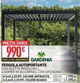 Ottimax PERGOLA AUTOPORTANTE GARDENIA offerta