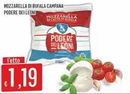 IperSisa Mozzarella di bufala campana Podere dei Leoni offerta
