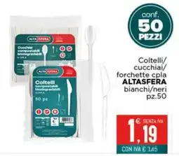 Altasfera Coltelli/cucchiai/forchette cpla ALTASFERA bianchi/neri offerta