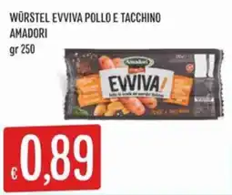 IperSisa Würstel Evviva Pollo e Tacchino Amadori offerta