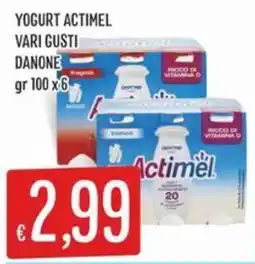 IperSisa Yogurt Actimel Vari Gusti Danone offerta