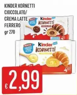 IperSisa Kinder Kornetti offerta