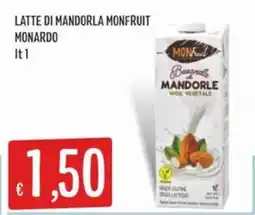 IperSisa Latte di mandorla Monfruit Monardo offerta