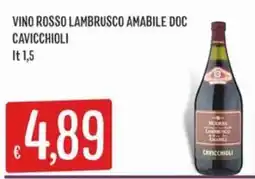IperSisa Vino Rosso Lambrusco Amabile DOC CAVICCHIOLI offerta