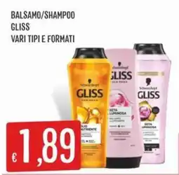 IperSisa Balsamo/Shampoo Gliss offerta