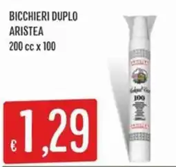 IperSisa Bicchieri duplo Aristea offerta