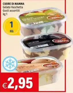 Hurrà CUORE DI MAMMA Gelato Vaschetta offerta