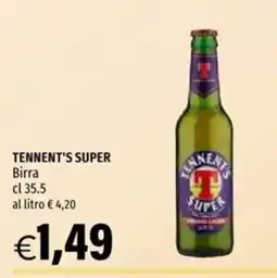 Hurrà Tennent's Super Birra offerta