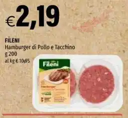 Hurrà Hamburger di Pollo e Tacchino Fileni offerta