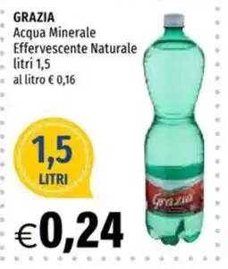 Hurrà Acqua Minerale Effervescente Naturale Grazia offerta