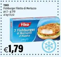 Hurrà Fishburger Filetto di Merluzzo TIKO offerta