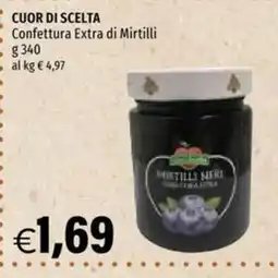 Hurrà CUOR DI SCELTA Confettura Extra di Mirtilli offerta