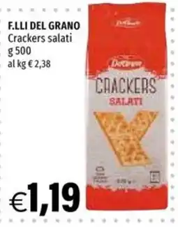 Hurrà F.LLI DEL GRANO Crackers salati offerta