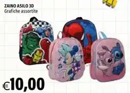 Hurrà ZAINO ASILO 3D offerta