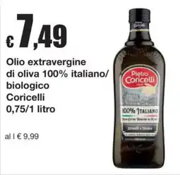 Sì con te Olio extravergine di oliva 100% italiano/biologico Coricelli offerta