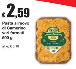 Sì con te Pasta all'uovo di Camerino offerta
